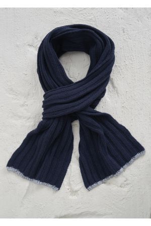 Klasik Lacivert Örgü Atkı