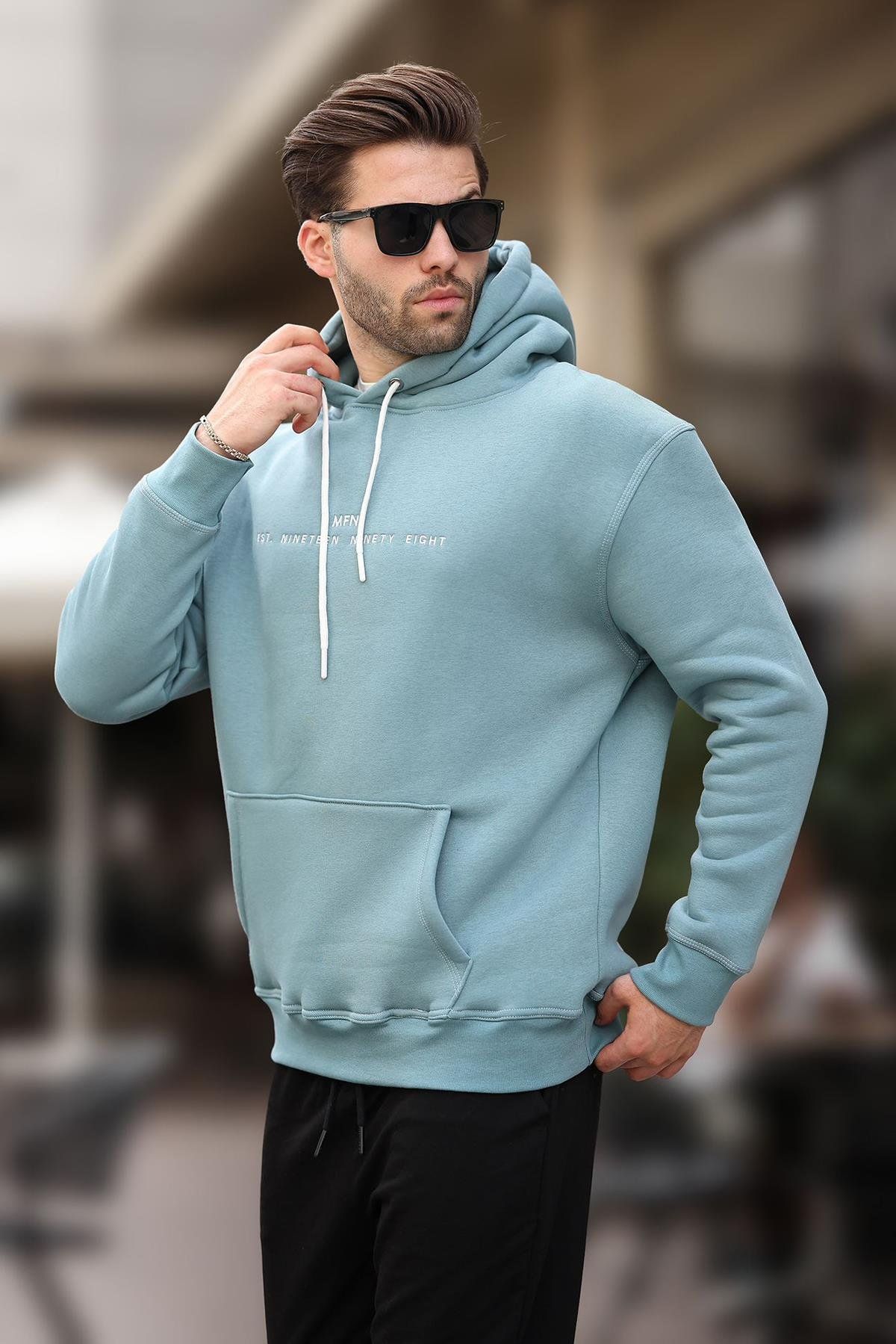 Erkek Oversize Kapüşonlu Sweatshirt